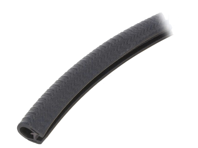 Randbescherming; PVC; L: 10m; zwart; H: 14,5mm; W: 10mm; industrieel Randbescherming; PVC; L: 10m; zwart; H: 14,5mm; W: 10mm; industrieel